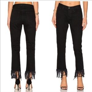 3X1 | mamba Straight Fringe Crop Jeans